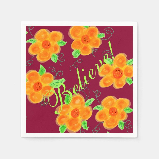 Plum Orange And Lime Napkin (Front)