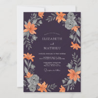 Plum Orange Lily Wedding