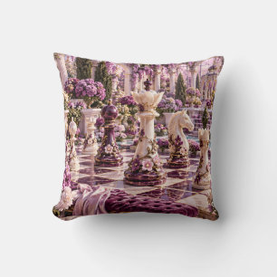 Plum Pearl Chess Botanical Conservatory Cushion