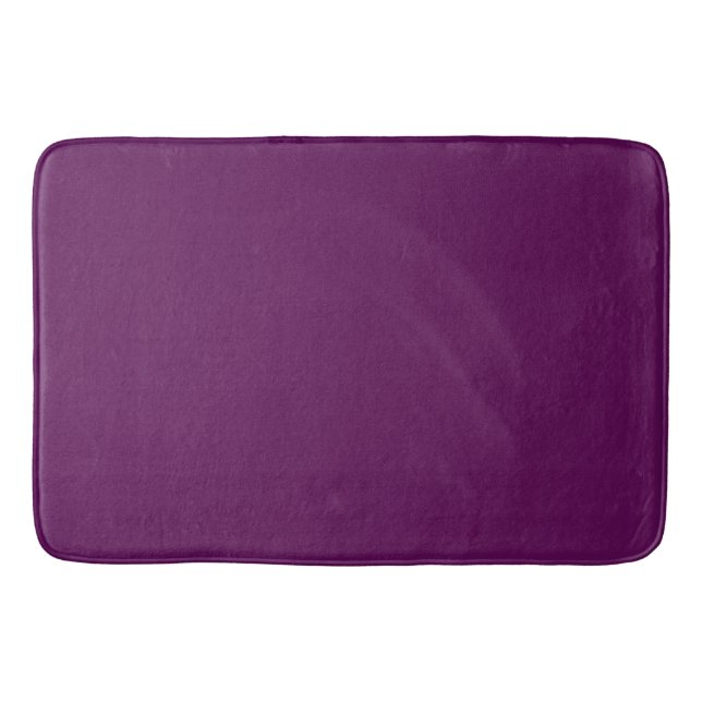 Plum Perfection - Elegant Solid Plum -  Bath Mat (Front)