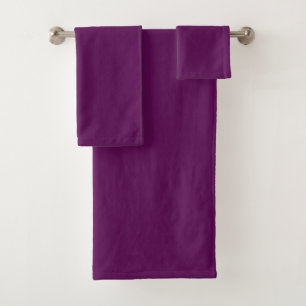 Plum Perfection - Elegant Solid Plum -  Bath Towel Set