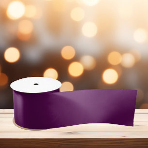 Plum Perfection - Elegant Solid Plum -  Satin Ribbon
