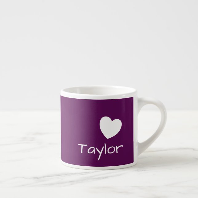 Plum Perfection - Espresso Cup With A Heart (Right)