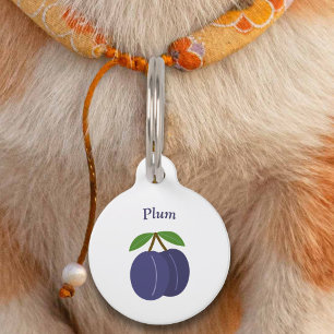 Plum Pet Tag