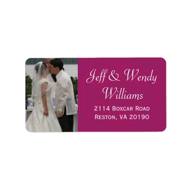 Plum Photo Labels (Front)