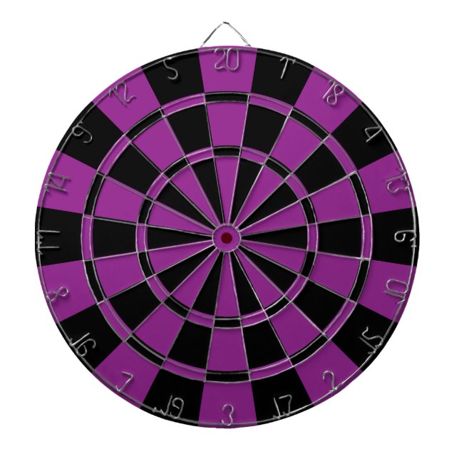 Plum Purple And Black Dartboard (Front)