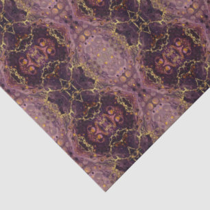 Plum Purple And Gold Marble  Tissue Paper