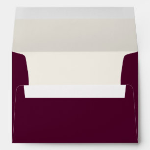 Plum Purple and Ivory Cream Wedding Envelope