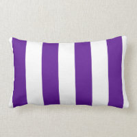Plum Purple and White Bold Vertical Stripes