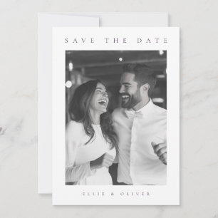 Plum Purple Boho Photo Save the Date Invitation