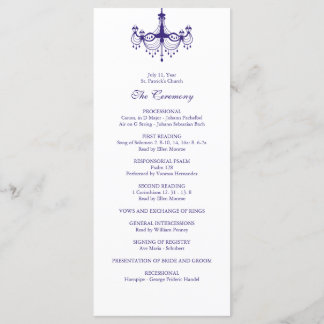 Plum Purple Chandelier Wedding Program Programme