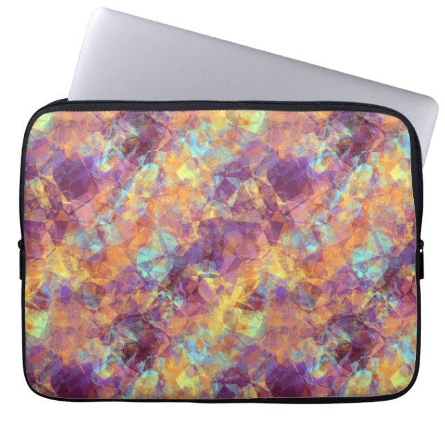 Plum Purple Crumpled Texture Laptop Sleeve (Front)