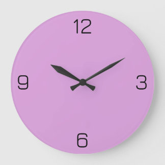 Plum Purple DDA0DD - Option to Add Name Large Clock