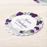 Plum Purple & Lavender Wreath of Roses Wedding