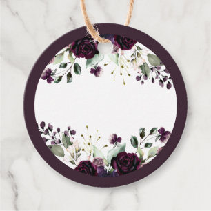 Plum Purple Mimosa Bar Juice Tags for Handwriting