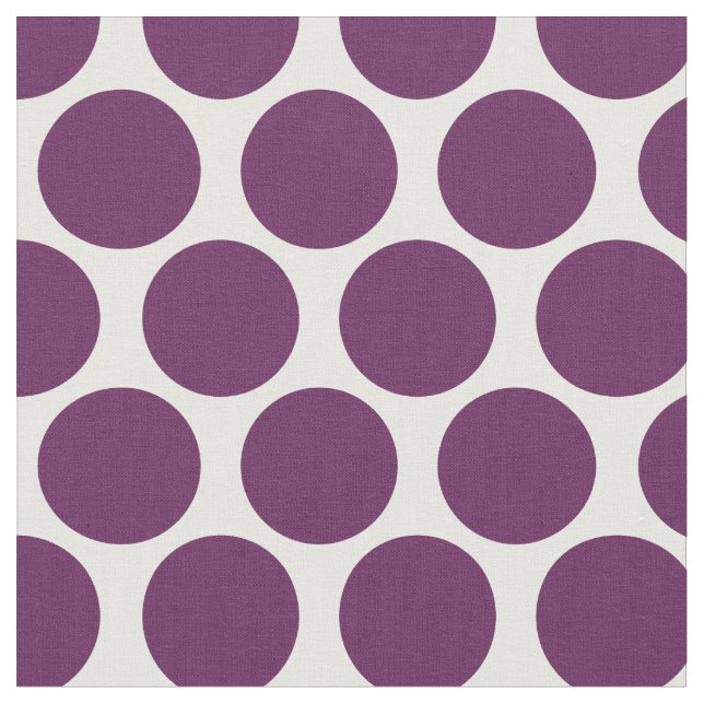 Plum Purple Mod Dots Fabric (Close Up)
