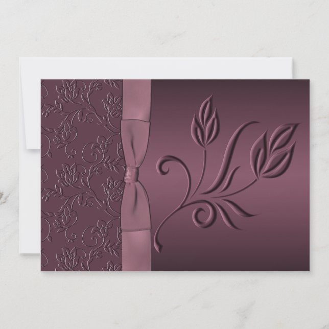Plum Purple Passion Wedding Invite (Front)