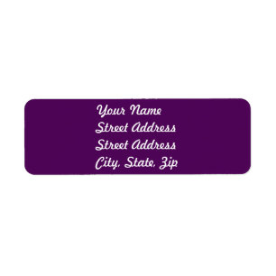 Plum Purple Return Address Sticker