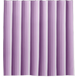 Plum purple shadow stripes shower curtain