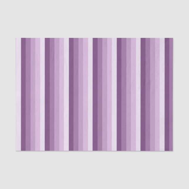 Plum purple shadow stripes tissue paper (Front)