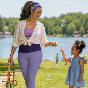"PLUM PURRFRCT" Custom High-Waisted Capri Pants