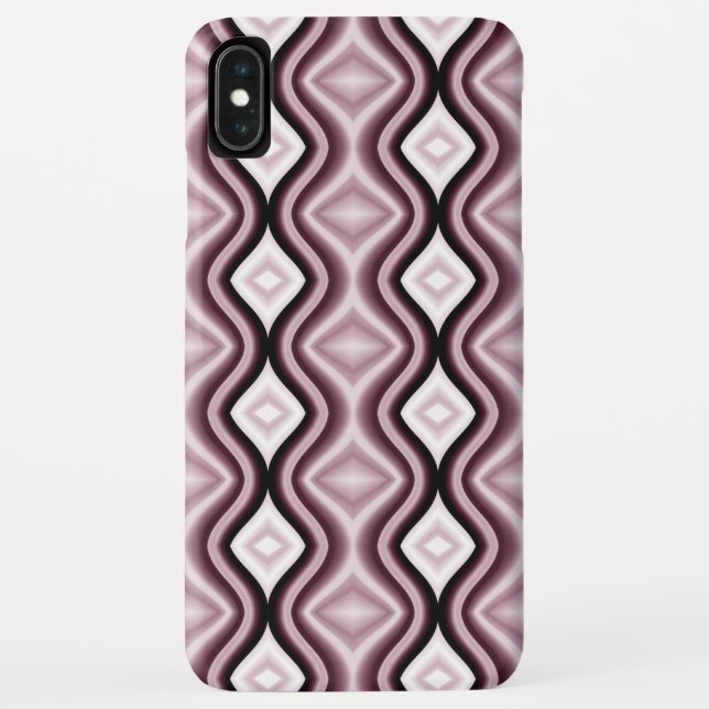 Plum Red Diamond Pattern Case-Mate iPhone Case (Back)