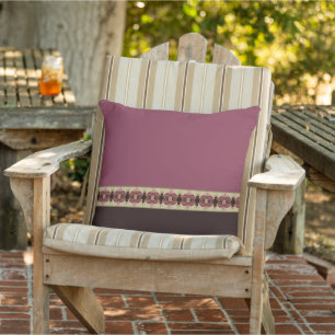 Plum Rose With Brown Cushion