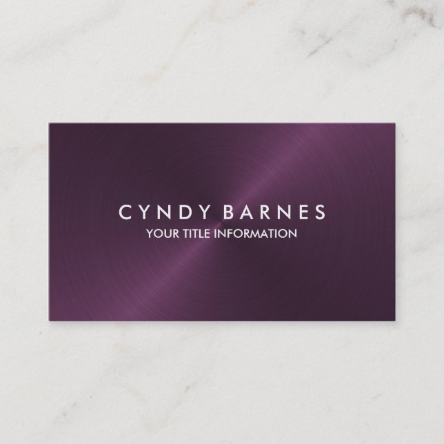 Plum Sheen Business Card (Front)