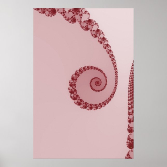 Plum Simple Spiral Poster (Front)