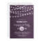 Plum String Lights Engagement Party Invitation