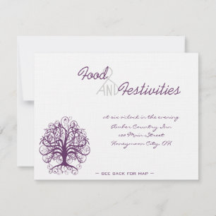 Plum Swirl Tree  Reception Direction Cards