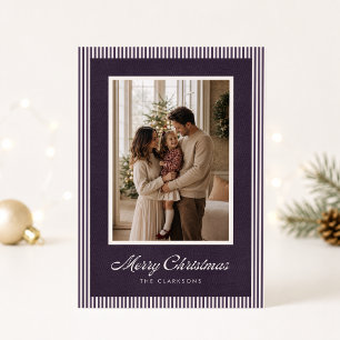 Plum Velvet Heirloom Christmas Photo Card