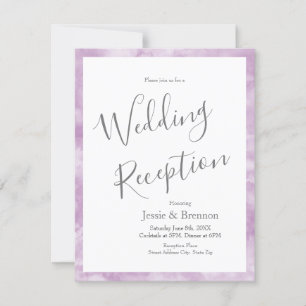 Plum Watercolor Abstract Invitation