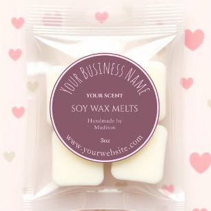 Plum Wax Melt Business Product Label Sticker