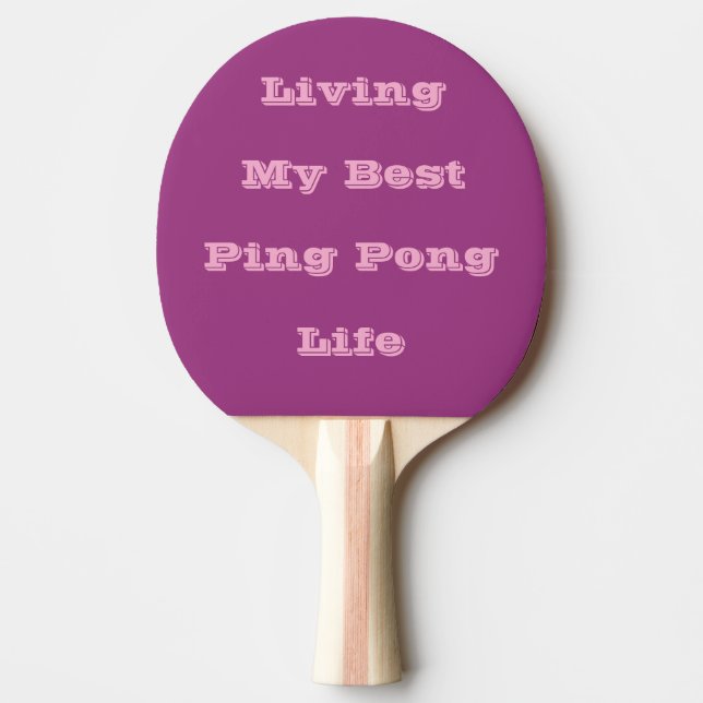 Plum Wine Purple Spring Season Solid Colour Ping Pong Paddle (Front)