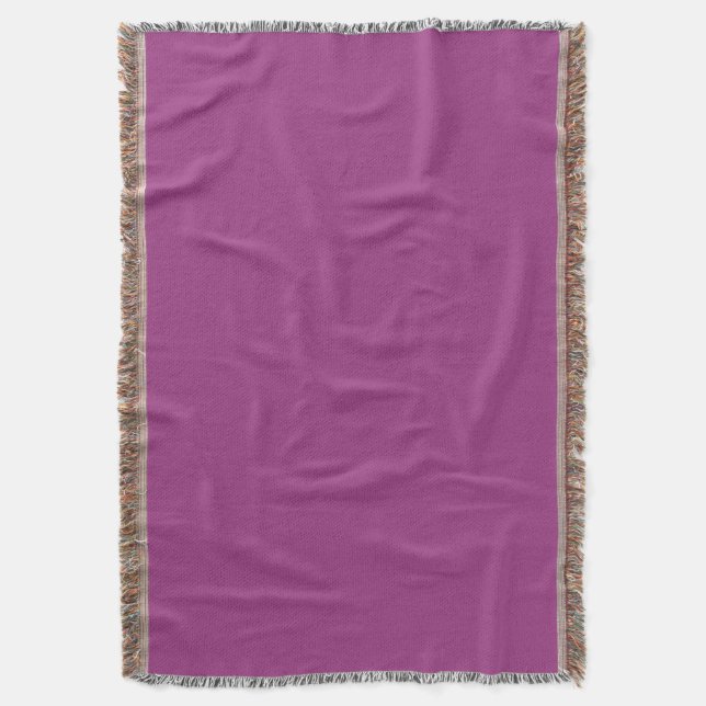 Plum Wine Purple Spring Season Solid Colour Throw Blanket (Front Vertical)