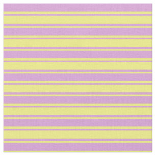 Plum & Yellow Coloured Striped Pattern Fabric
