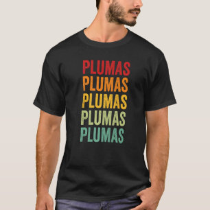 Plumas County California Rainbow Text T-Shirt