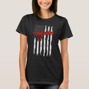 Plumber American Flag 4th July Patriotic Plumbing  T-Shirt