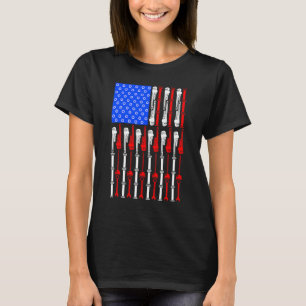 Plumber American Flag Patriotic Plumbing Proud Usa T-Shirt