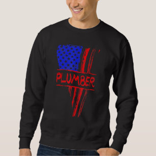 Plumber American Flag Plumbing Triangular Usa Patr Sweatshirt