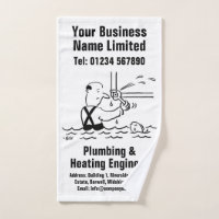 Plumber and Heating Engineer Design Hand Towel