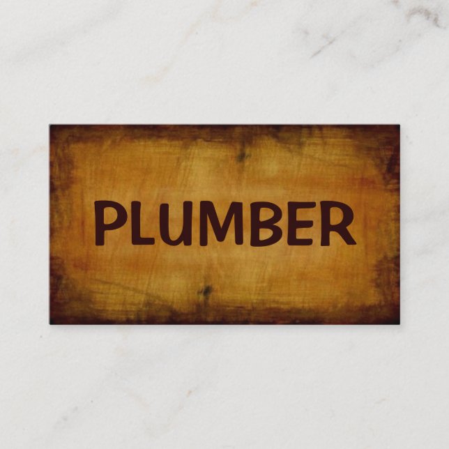 Plumber Antique Business Card (Front)