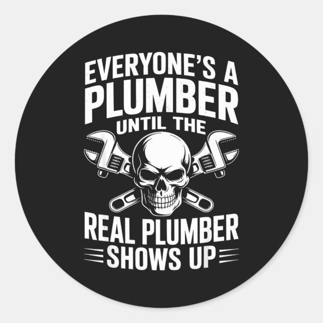 Plumber Art For Men Women Plumbing Pefitter Plumbe Classic Round Sticker (Front)
