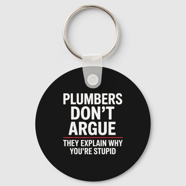 Plumber Art For Men Women Plumbing Pefitter Plumbe Key Ring (Front)
