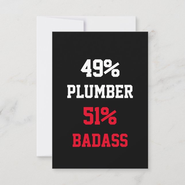 Plumber Badass Card (Front)