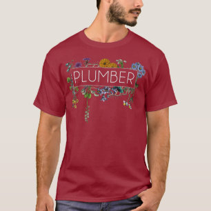 Plumber Botanicals Vintage Herbarium Flowers T-Shirt