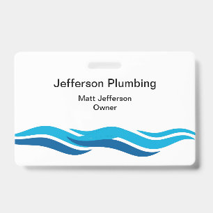 Plumber Business Badges ID Badge