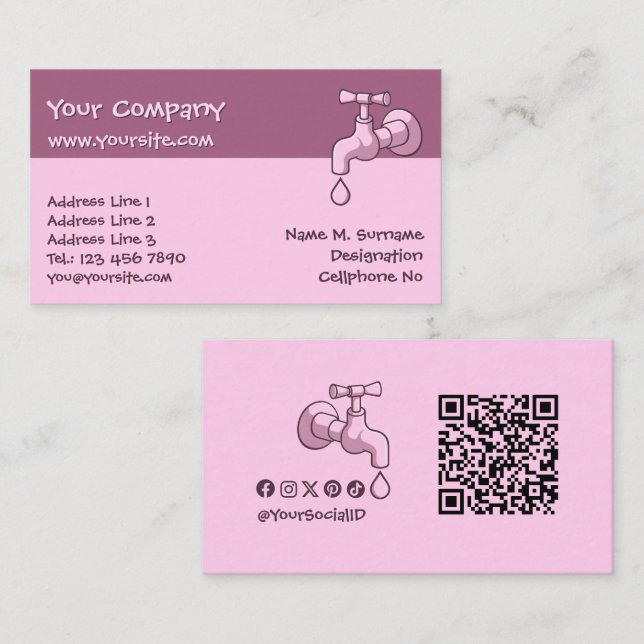 Plumber Business Card (Front/Back)