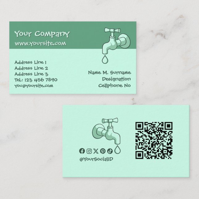 Plumber Business Card (Front/Back)